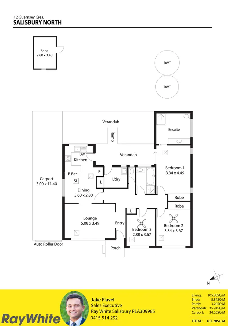 Floorplan of Homely house listing, 12 Guernsey Crescent, Salisbury North SA 5108