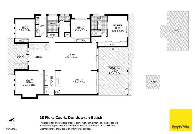 Floorplan of Homely house listing, 18 Flora Court, Dundowran Beach QLD 4655