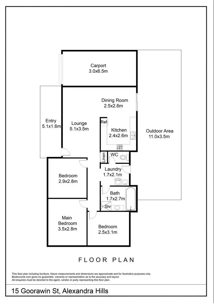 Floorplan of Homely house listing, 15 Goorawin Street, Alexandra Hills QLD 4161