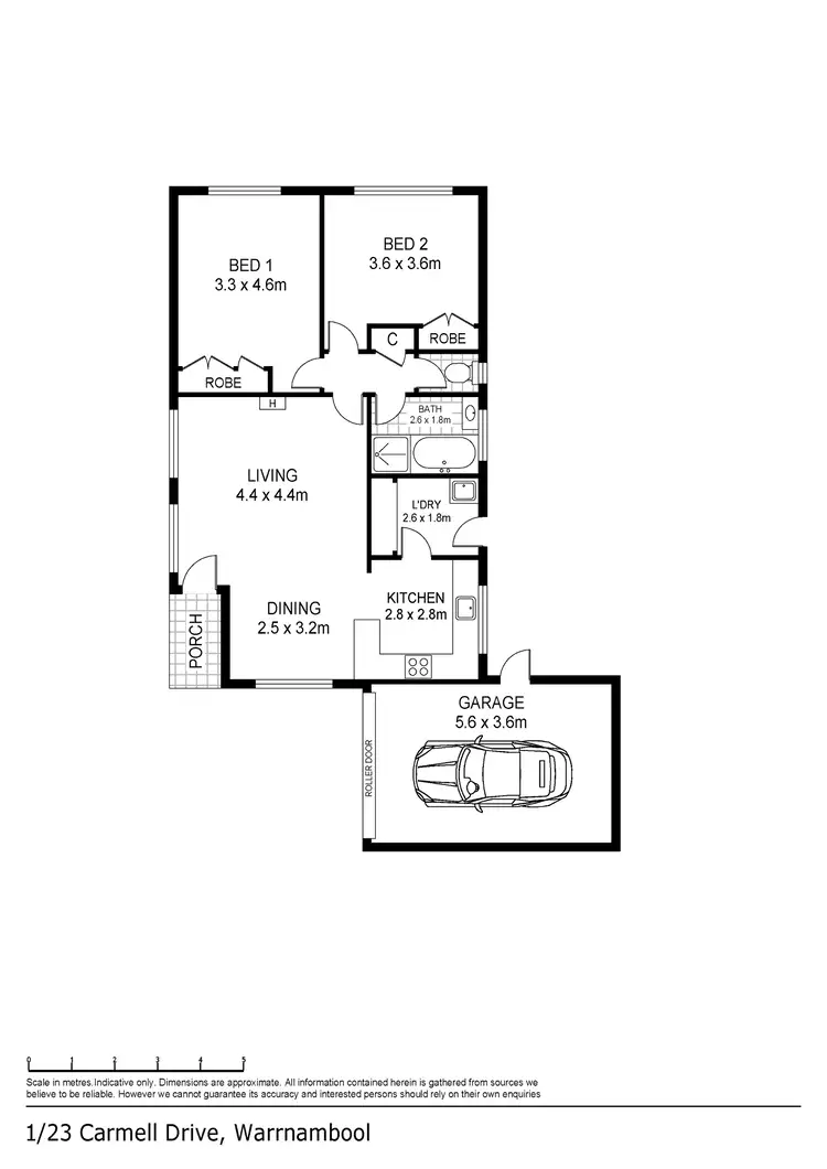 Floorplan of Homely house listing, 1/23 Carmell Drive, Warrnambool VIC 3280