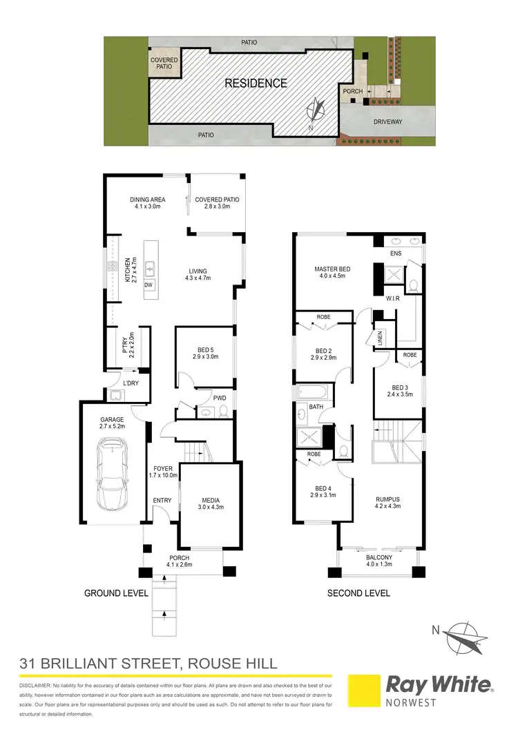 Floorplan of Homely house listing, 31 Brilliant Street, Rouse Hill NSW 2155