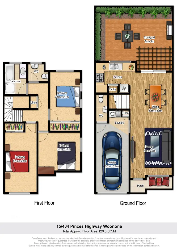 Floorplan of Homely townhouse listing, 15/434-438 Princes Highway, Woonona NSW 2517