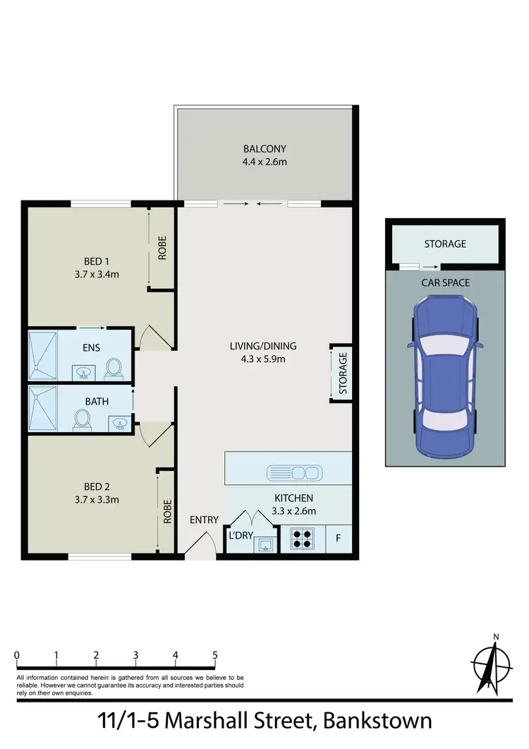 Floorplan of Homely unit listing, 11/1-5 Marshall Street, Bankstown NSW 2200
