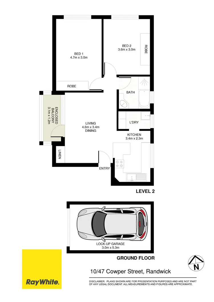 Floorplan of Homely apartment listing, 10/47 Cowper Street, Randwick NSW 2031