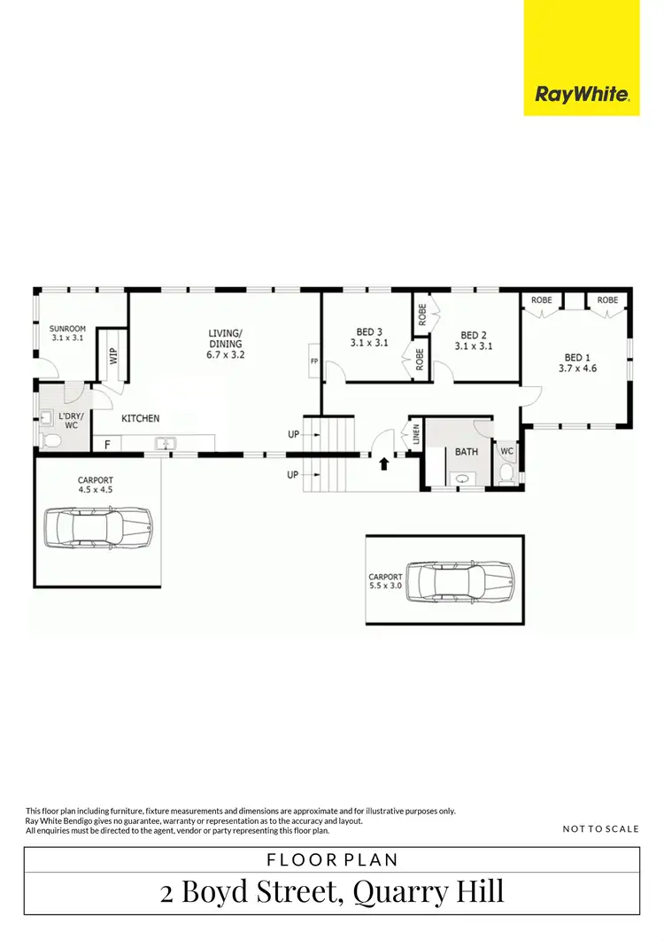 Floorplan of Homely house listing, 2 Boyd Street, Quarry Hill VIC 3550