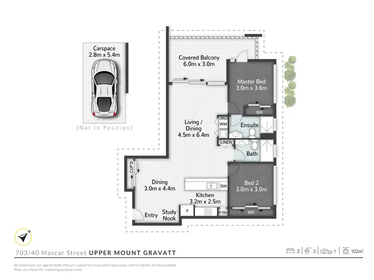 Floorplan of Homely apartment listing, 703/40 Mascar Street, Upper Mount Gravatt QLD 4122