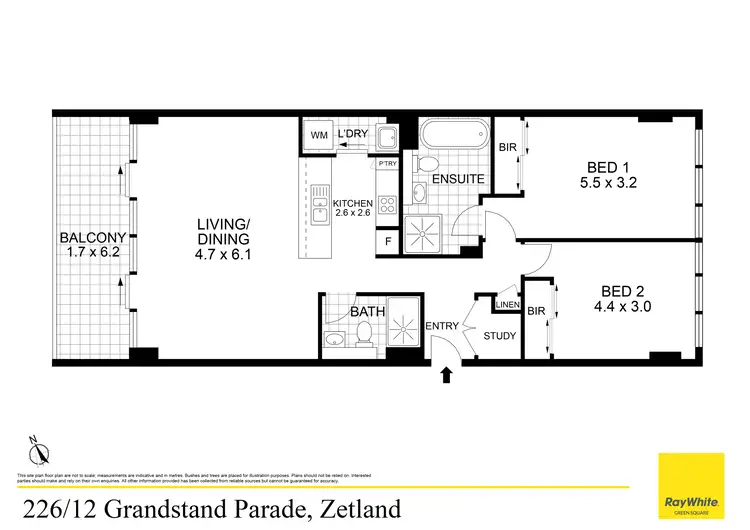 Floorplan of Homely apartment listing, 226/12 Grandstand Parade, Zetland NSW 2017