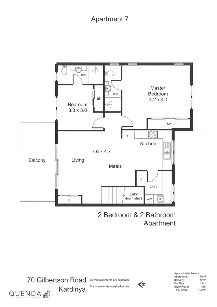 Floorplan of Homely apartment listing, 8/70 Gilbertson Road, Kardinya WA 6163