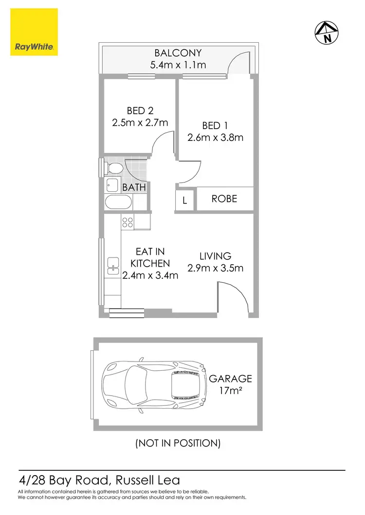 Floorplan of Homely unit listing, 4/28 Bay Road, Russell Lea NSW 2046