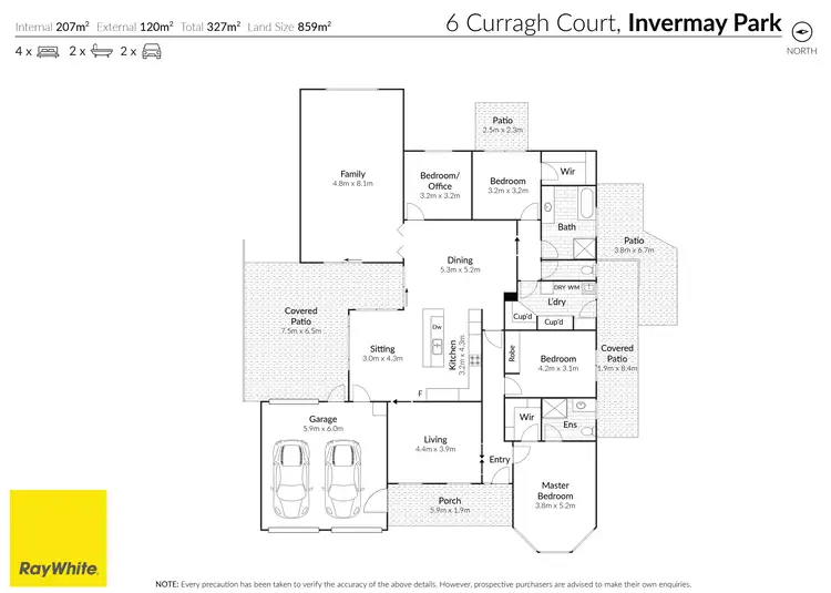 Floorplan of Homely house listing, 6 Curragh Court, Invermay Park VIC 3350