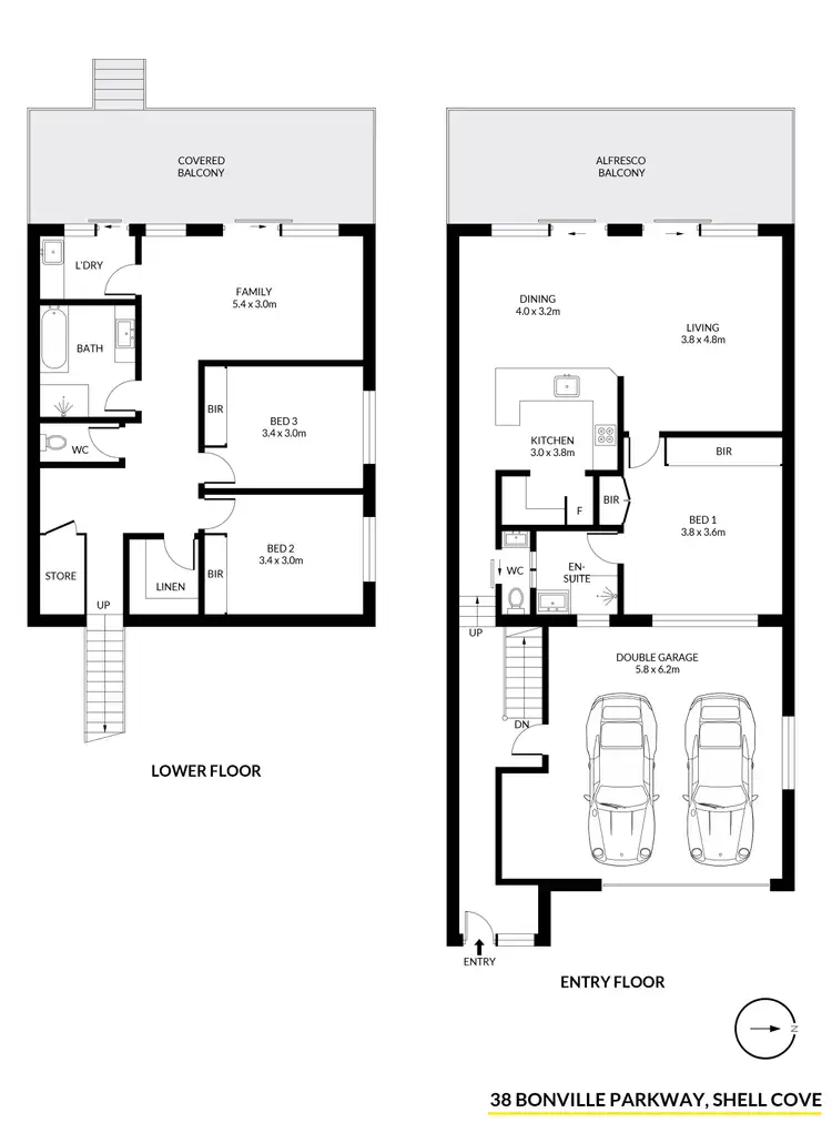 Floorplan of Homely house listing, 38 Bonville Parkway, Shell Cove NSW 2529