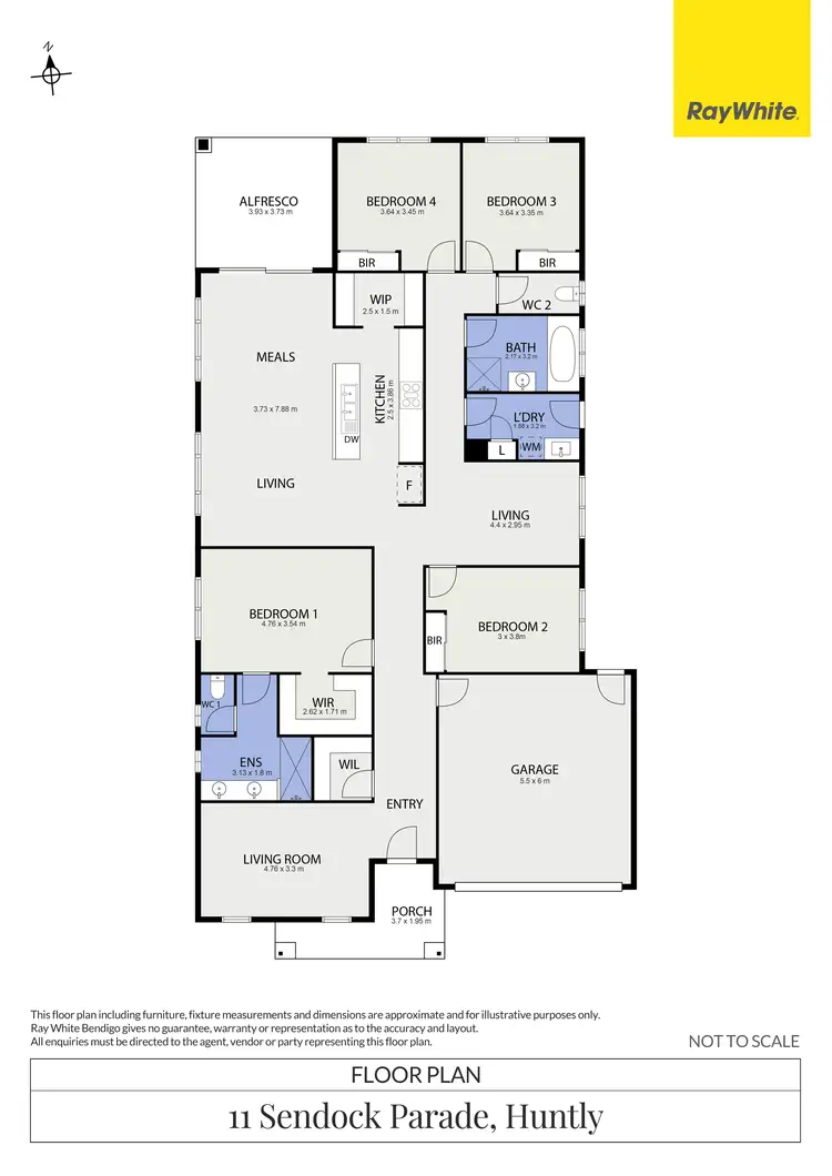 Floorplan of Homely house listing, 11 Sendock Parade, Huntly VIC 3551