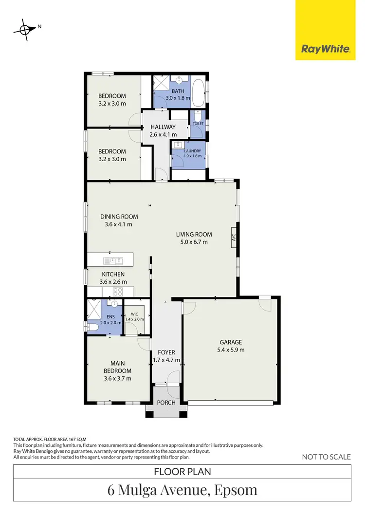 Floorplan of Homely house listing, 6 Mulga Avenue, Epsom VIC 3551