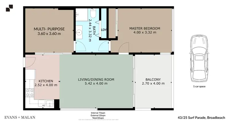 Floorplan of Homely unit listing, 43/25 Surf Parade, Broadbeach QLD 4218