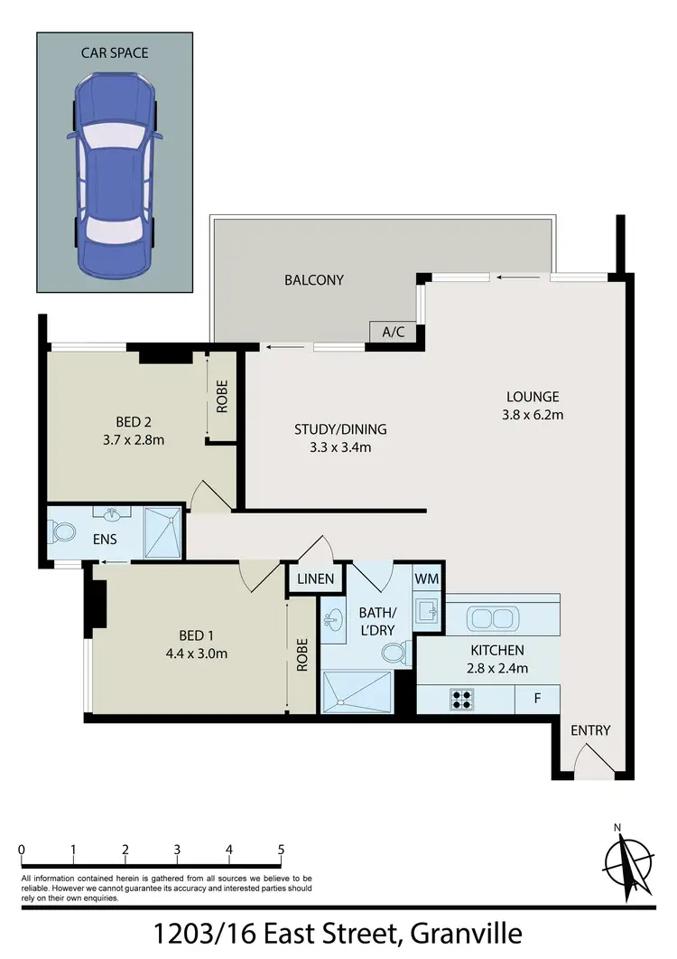Floorplan of Homely apartment listing, 1203/16 East Street, Granville NSW 2142