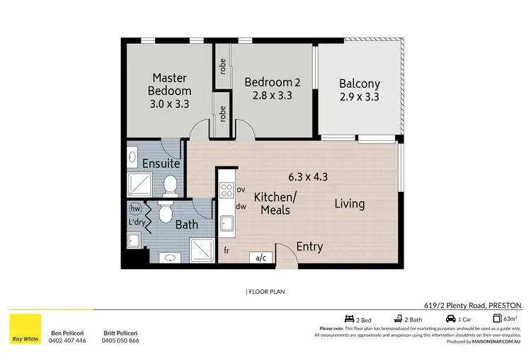 Floorplan of Homely apartment listing, 619/2 Plenty Road, Preston VIC 3072