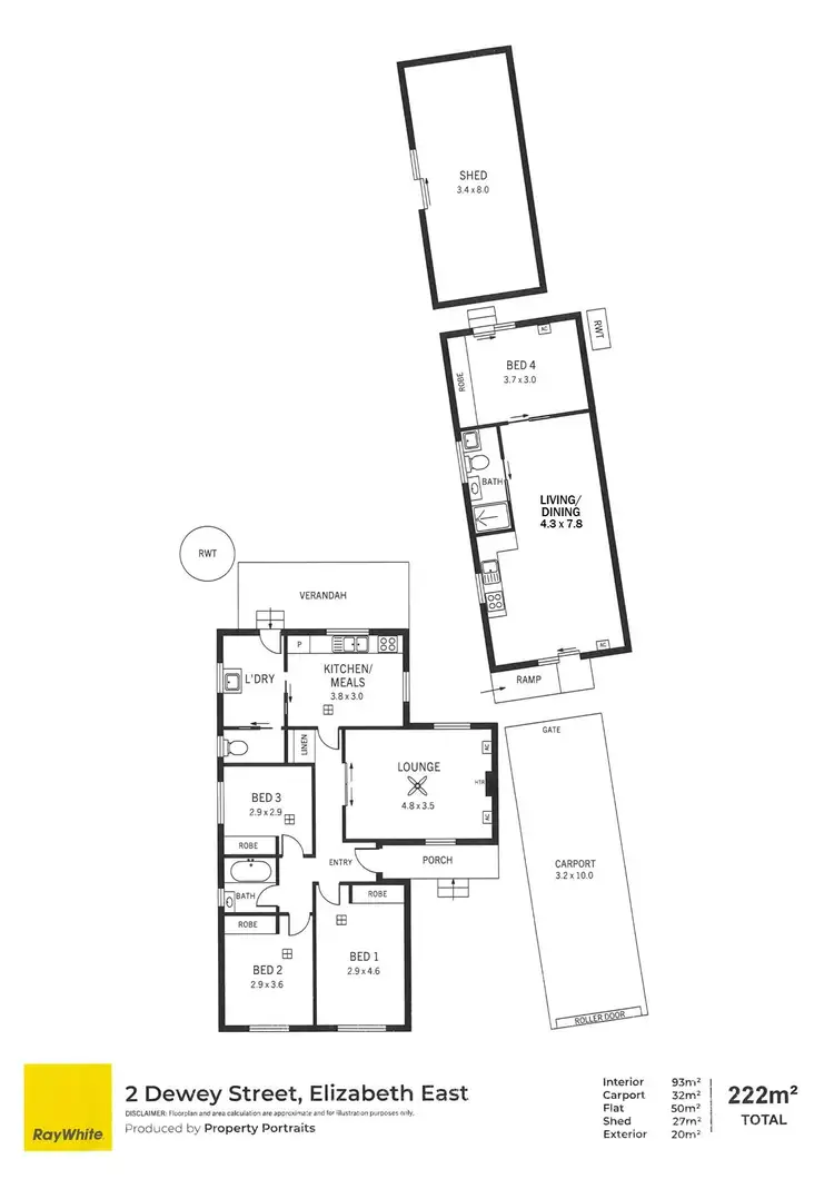 Floorplan of Homely house listing, 2 Dewey Street, Elizabeth East SA 5112