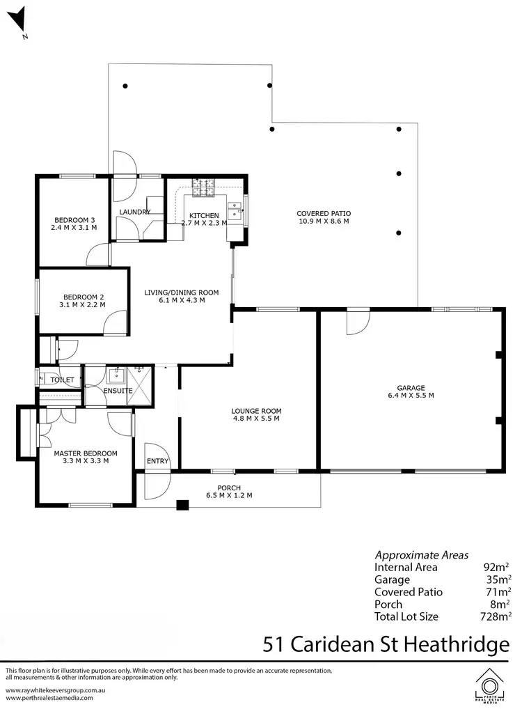 Floorplan of Homely house listing, 51 Caridean Street, Heathridge WA 6027