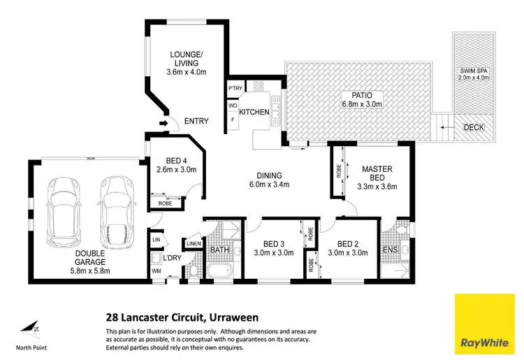 Floorplan of Homely house listing, 28 Lancaster Circuit, Urraween QLD 4655