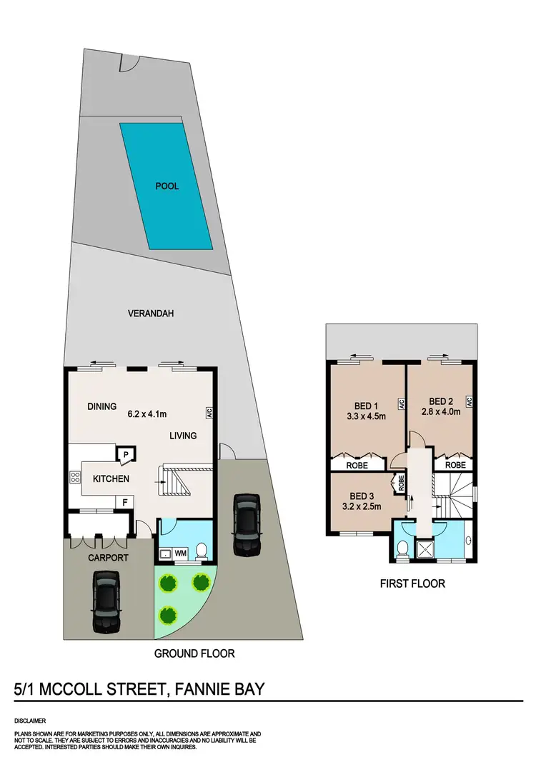 Floorplan of Homely townhouse listing, 5/1 Mccoll Street, Fannie Bay NT 820
