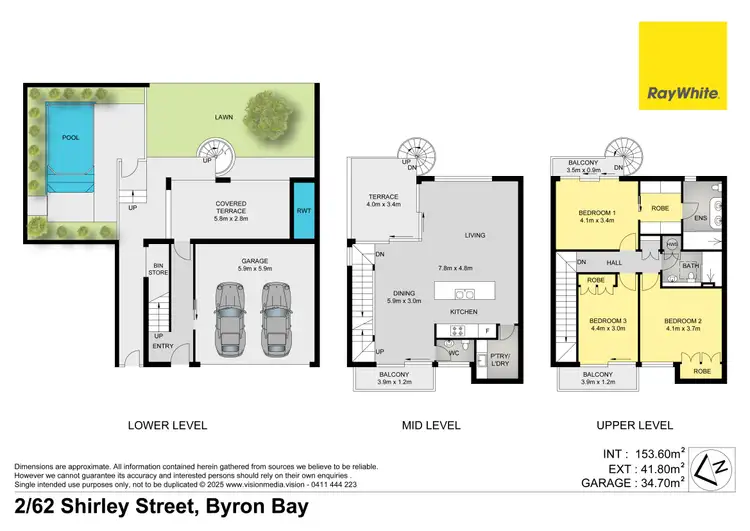 Floorplan of Homely townhouse listing, 2/62 Shirley Street, Byron Bay NSW 2481