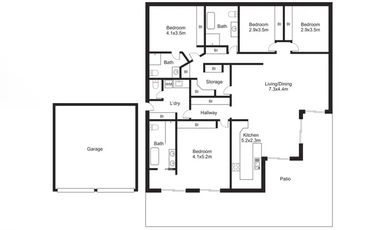 Floorplan of Homely rural property listing, 241 Elphinstone Road, Allora QLD 4362
