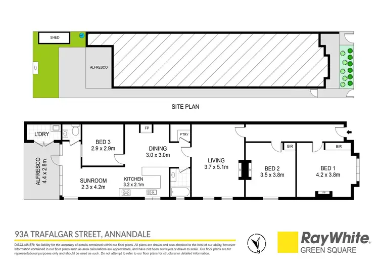 Floorplan of Homely house listing, 93A Trafalgar Street, Annandale NSW 2038