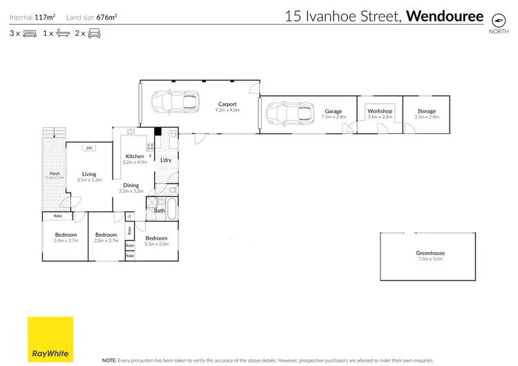 Floorplan of Homely house listing, 15 Ivanhoe Street, Wendouree VIC 3355