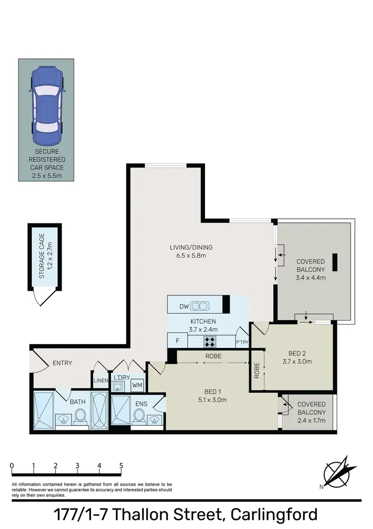 Floorplan of Homely apartment listing, 177/1 Thallon Street, Carlingford NSW 2118