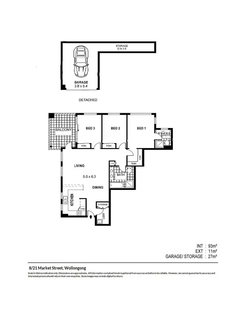 Floorplan of Homely apartment listing, 8/21 Market Street, Wollongong NSW 2500