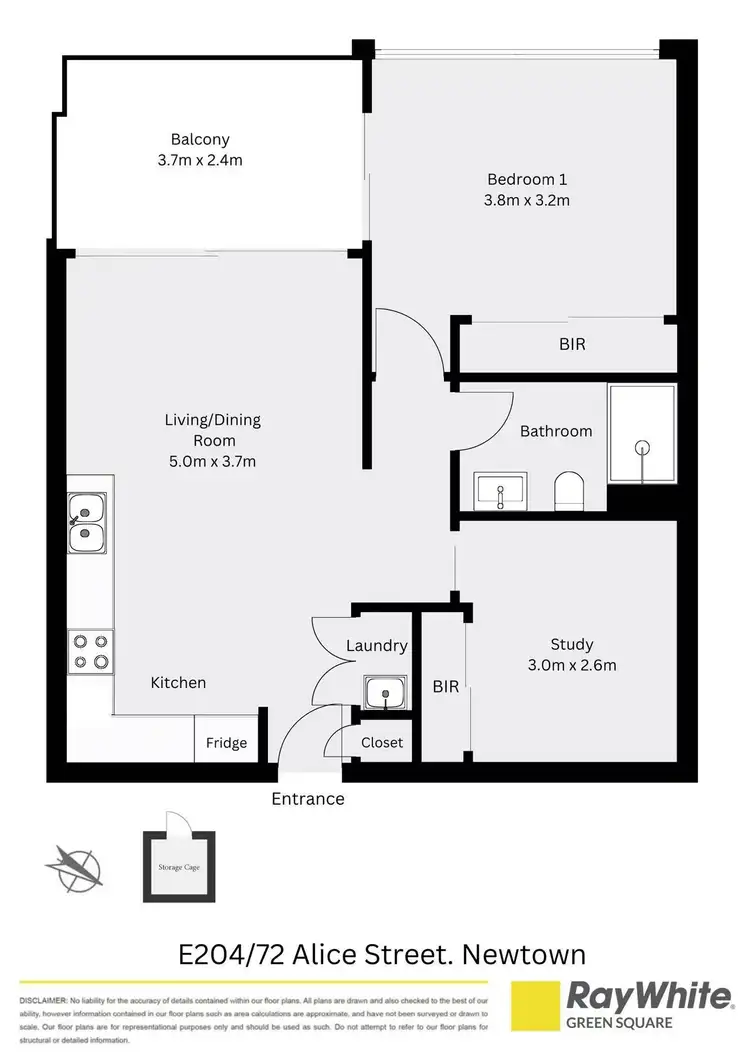 Floorplan of Homely apartment listing, 204/72 Alice Street, Newtown NSW 2042