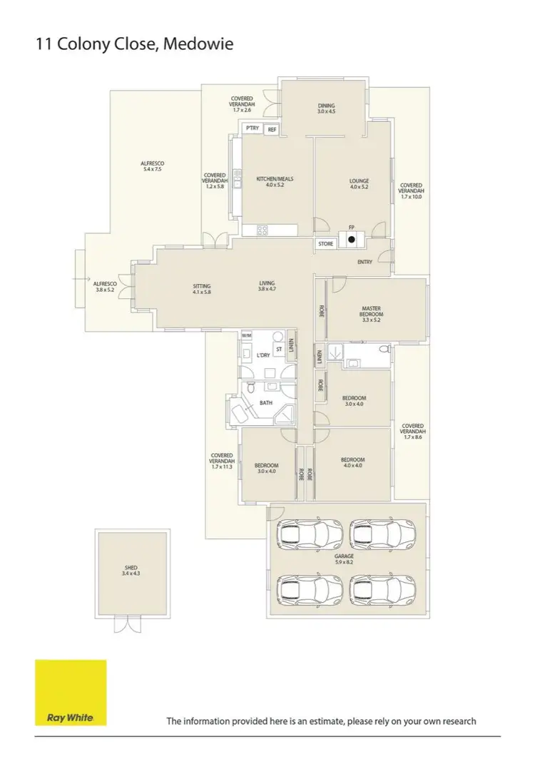 Floorplan of Homely house listing, 11 Colony Close, Medowie NSW 2318