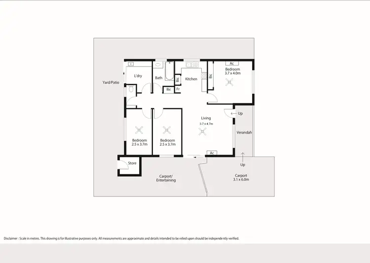 Floorplan of Homely unit listing, 10/37 Taylor Road, Cable Beach WA 6726