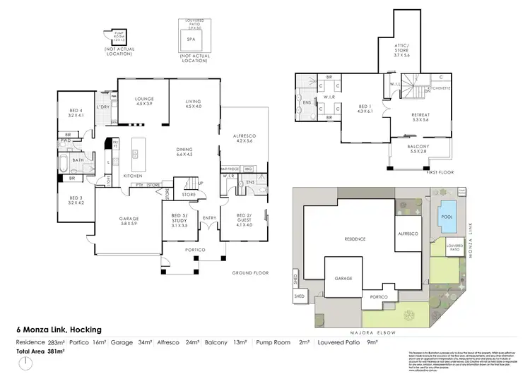 Floorplan of Homely house listing, 6 Monza Link, Hocking WA 6065