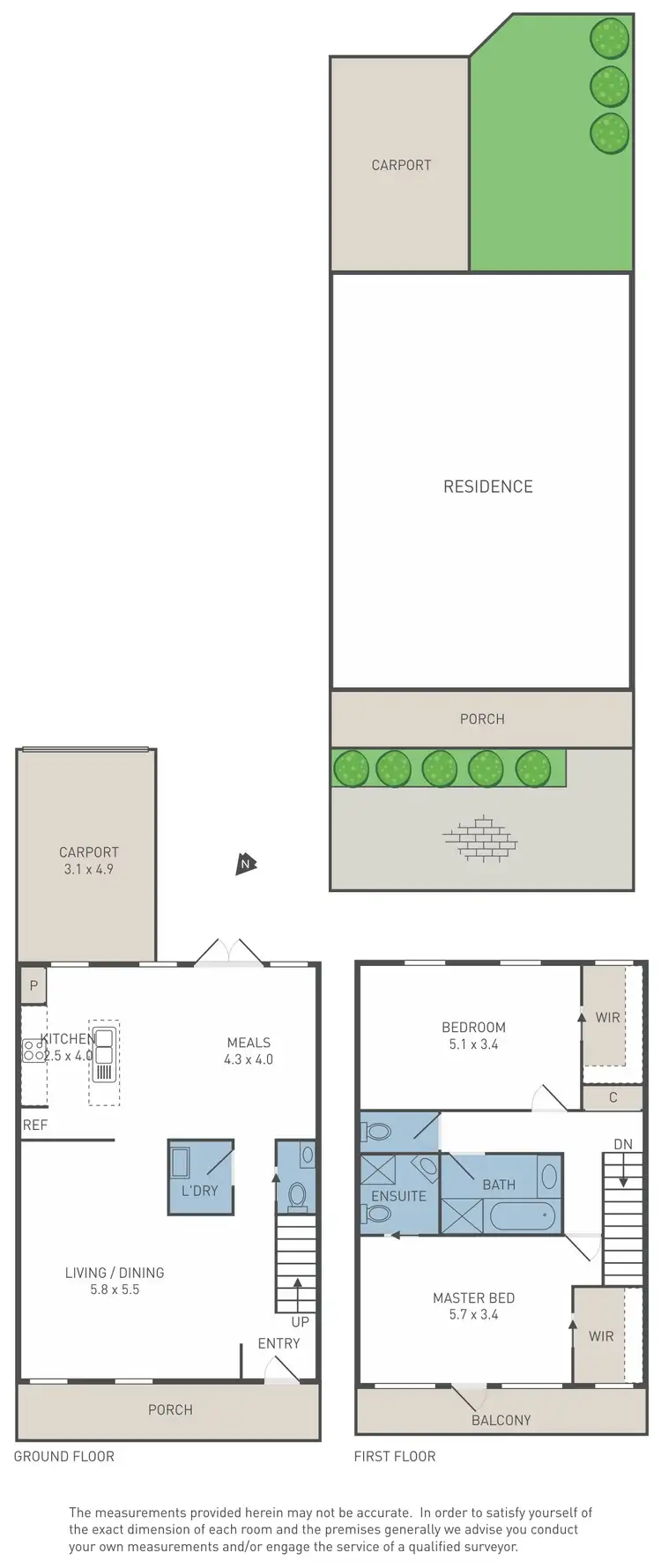 Floorplan of Homely townhouse listing, 3/13-15 Thompson Street, Williamstown VIC 3016