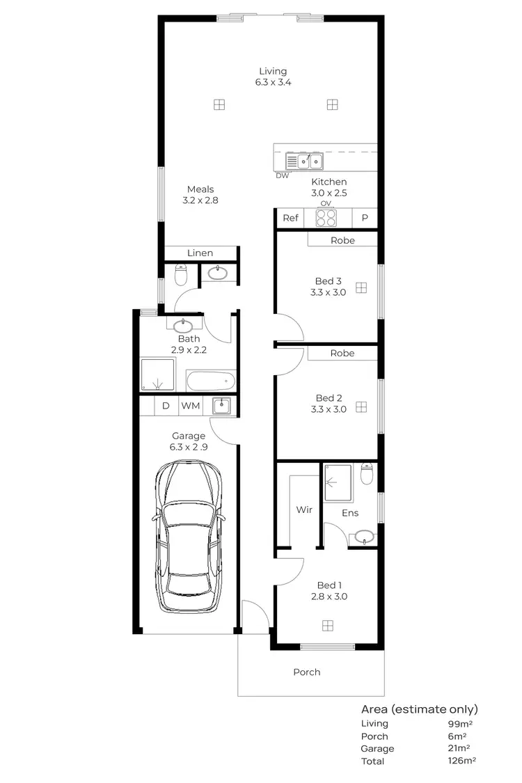Floorplan of Homely house listing, 13A, 13B & 13C Campbell Drive, Para Hills SA 5096
