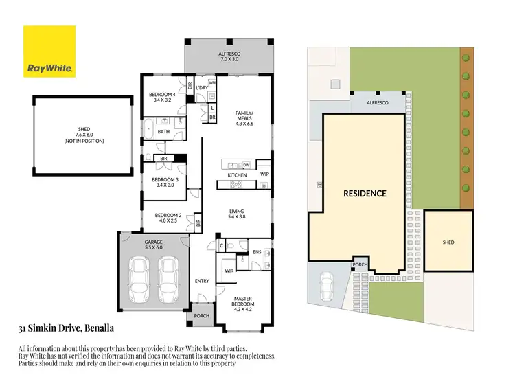 Floorplan of Homely house listing, 31 Simkin Drive, Benalla VIC 3672