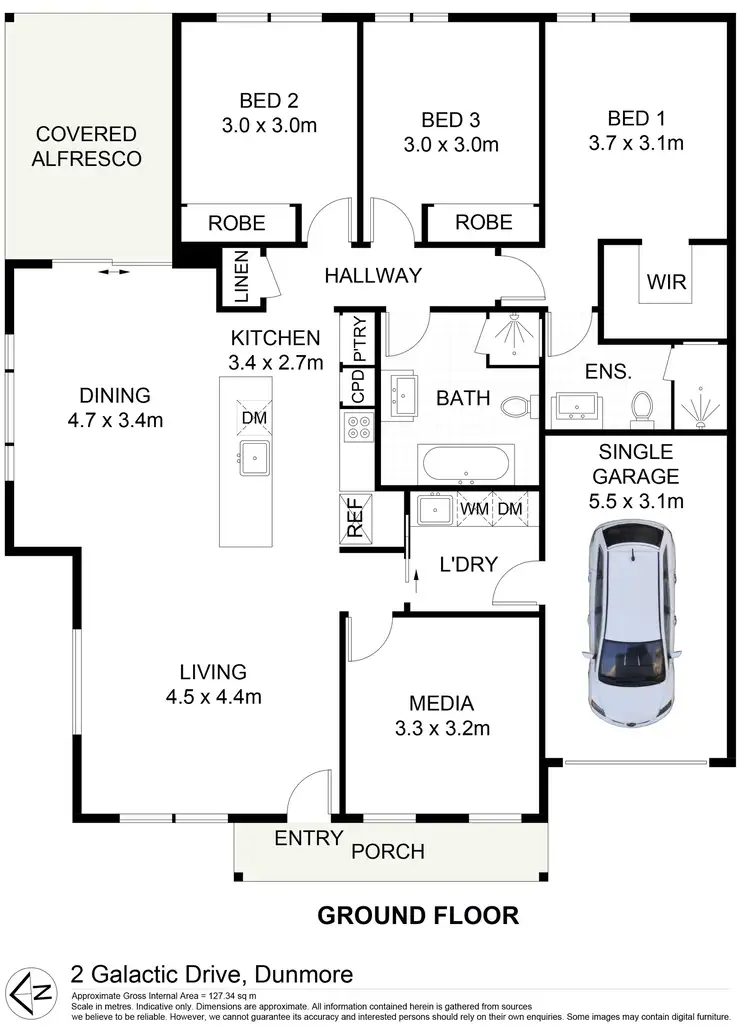 Floorplan of Homely house listing, 2 Galactic Drive, Dunmore NSW 2529
