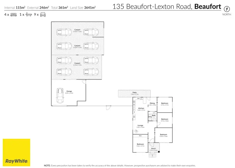 Floorplan of Homely house listing, 135 Beaufort-Lexton Road, Beaufort VIC 3373