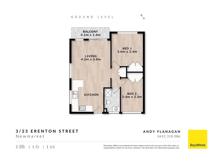 Floorplan of Homely unit listing, 3/23 Erneton Street, Newmarket QLD 4051