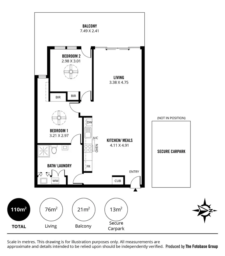 Floorplan of Homely apartment listing, 412/301 St Clair Avenue, St Clair SA 5011