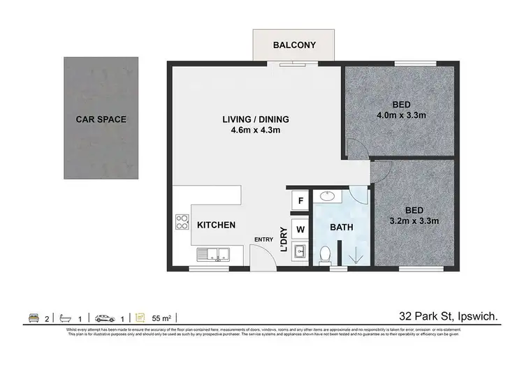 Floorplan of Homely block of units listing, 32 PARK Street, Ipswich QLD 4305