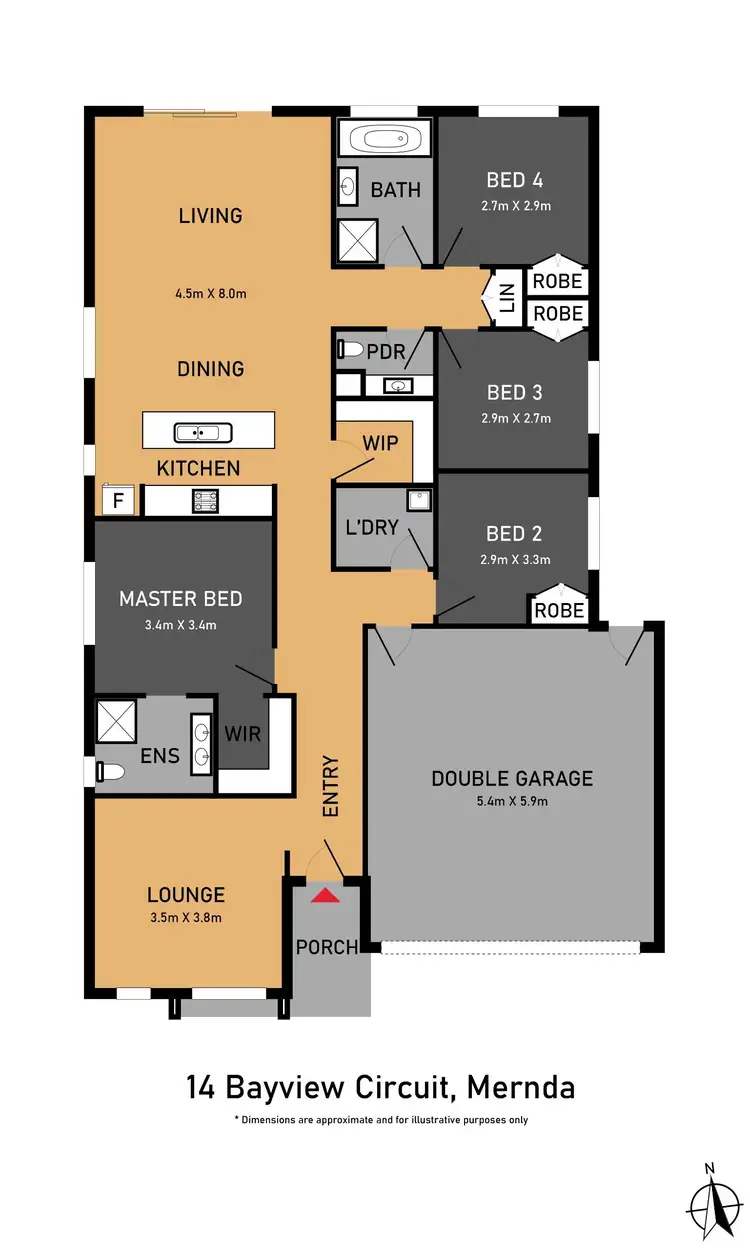 Floorplan of Homely house listing, 14 Bayview Circuit, Mernda VIC 3754