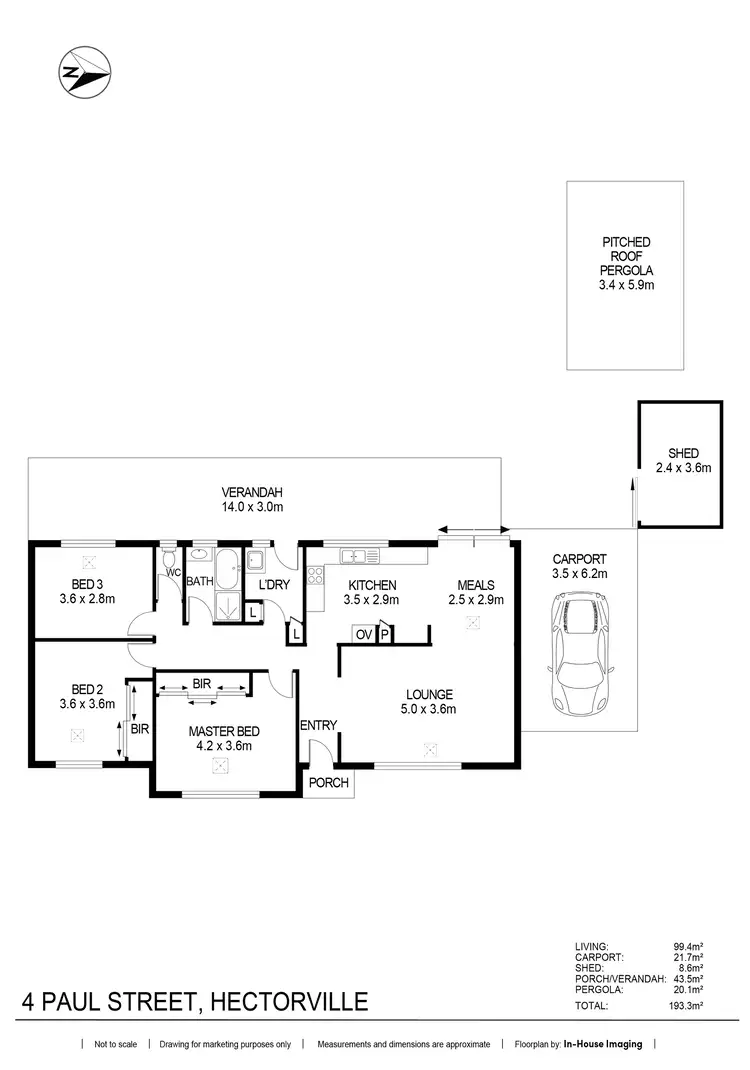 Floorplan of Homely house listing, 4 Paul Street, Hectorville SA 5073