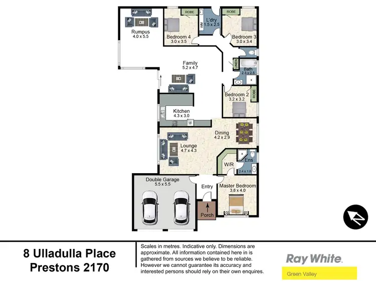 Floorplan of Homely house listing, 8 Ulladulla Drive, Prestons NSW 2170