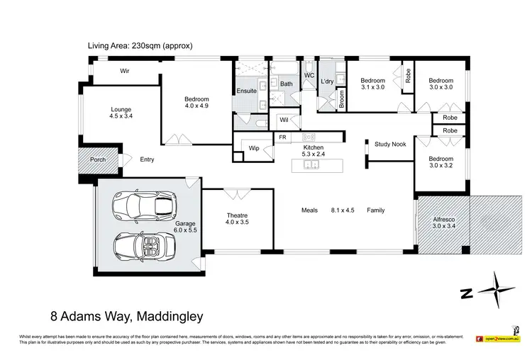 Floorplan of Homely house listing, 8 Adams Way, Maddingley VIC 3340