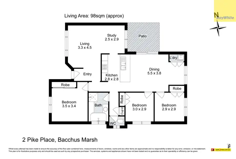 Floorplan of Homely house listing, 2 Pike Place, Bacchus Marsh VIC 3340