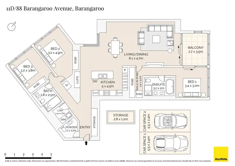 Floorplan of Homely apartment listing, 11D/88 Barangaroo Avenue, Barangaroo NSW 2000