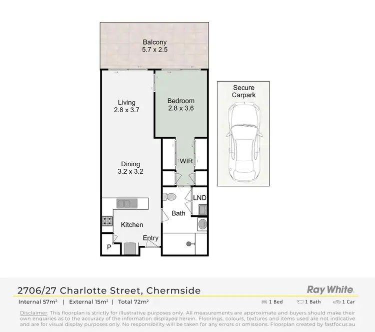 Floorplan of Homely apartment listing, 2706/27 Charlotte Street, Chermside QLD 4032