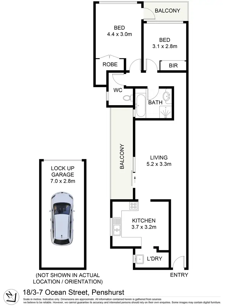 Floorplan of Homely apartment listing, 18/3-7 Ocean Street, Penshurst NSW 2222